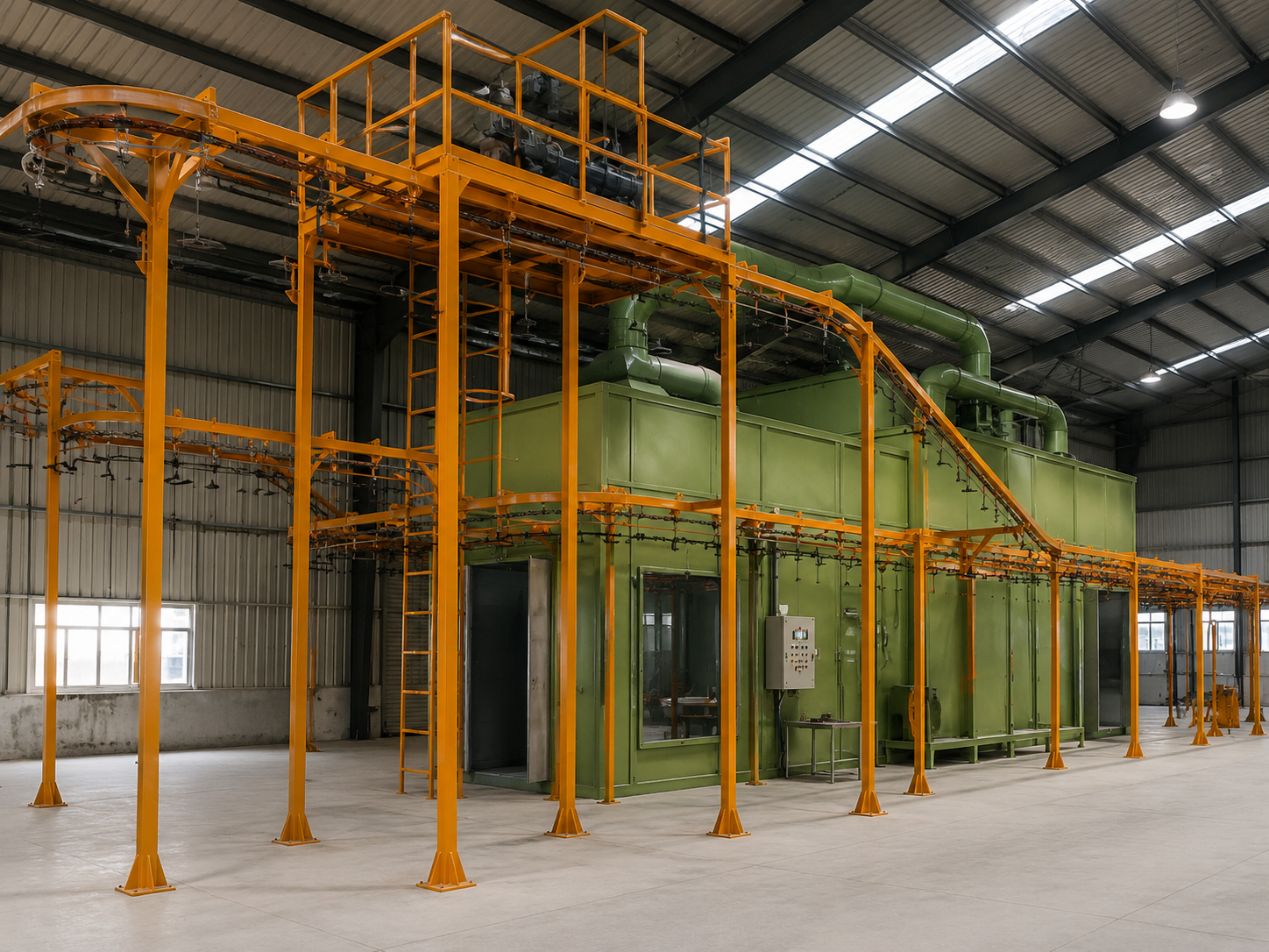Powder coating plant