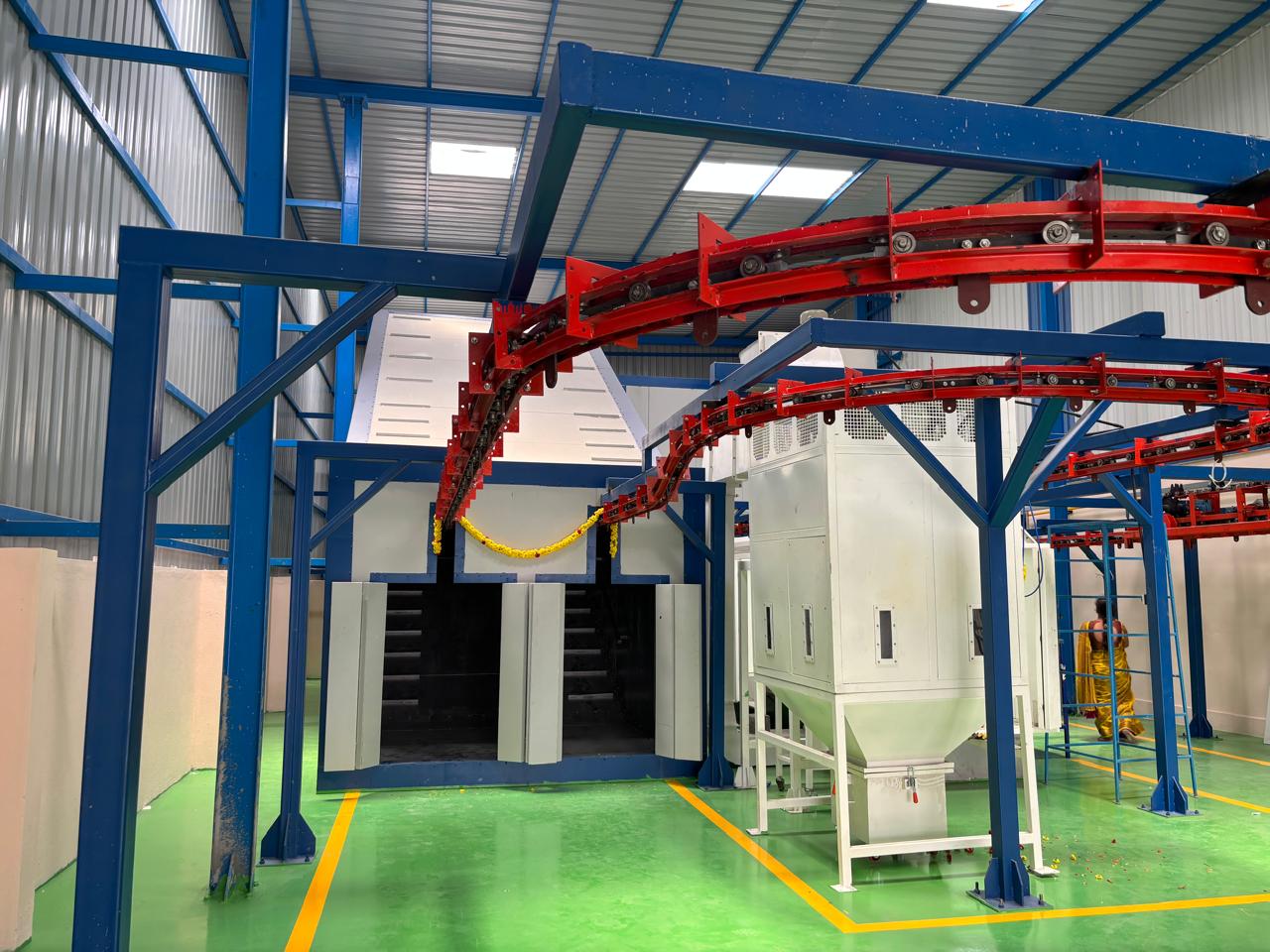 Powder coating line